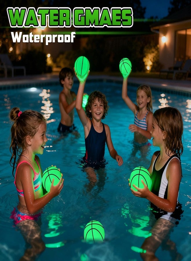 Hymaz Glow in The Dark Basketball, 12 Pack Mini Basketballs with Pump for Kids, Teens & Adults - Sports Birthday Gift for Basketball Hoop Pool Party Favor Night Game - Image 5