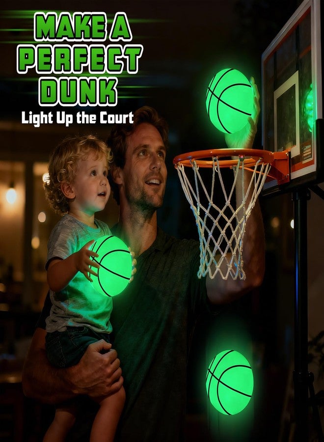 Hymaz Glow in The Dark Basketball, 12 Pack Mini Basketballs with Pump for Kids, Teens & Adults - Sports Birthday Gift for Basketball Hoop Pool Party Favor Night Game - Image 4