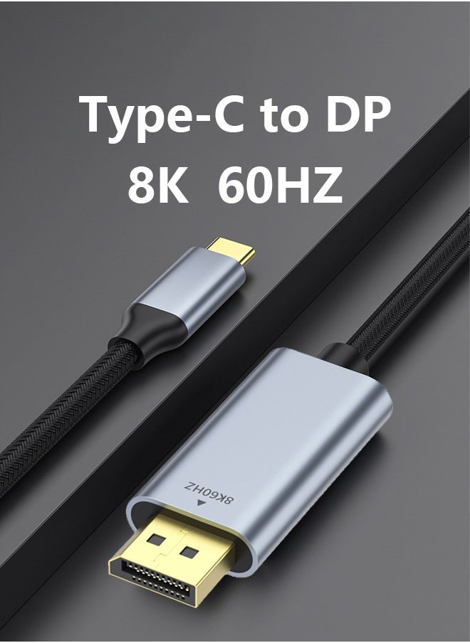 Generic - Type-C to DP Adapter Cable 2M(DP 1.4, 12Bit), With Dynamic HDR technology, Compatible with TV, iPhone 15 Series, iPad 10/Pro/Air/Mini, Samsung, MacBook Pro, Dell XPS, Huawei P60 Pro - Image 1