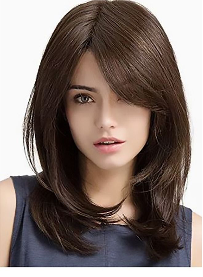 Natural And Healthy Long Straight Wig Brown 20inch