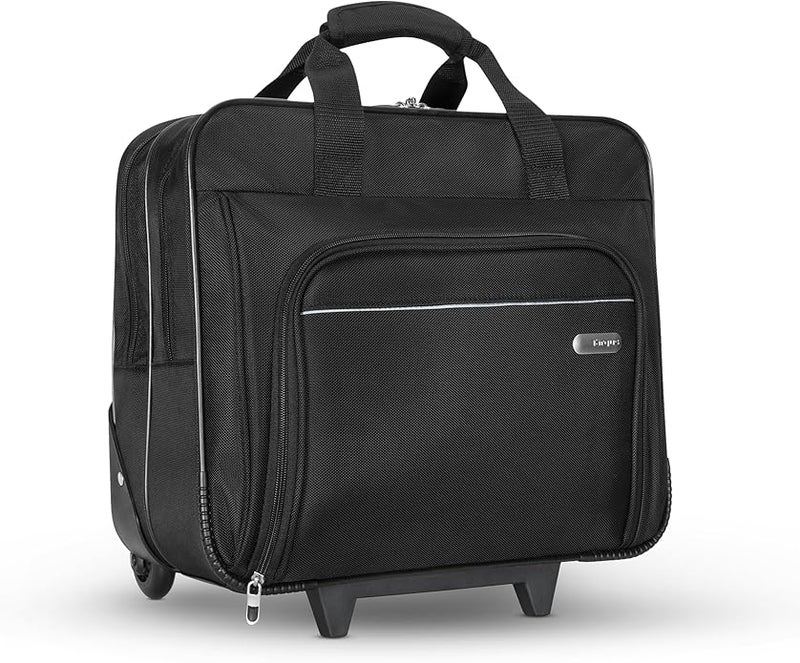 تارجوس حقيبة دوارة للكمبيوتر المحمول، تناسب أجهزة الكمبيوتر المحمول حتى 16 بوصة، حقيبة مترو دوارة مصممة للأعمال الاحترافية والسفر والركاب، مقاومة للماء - أسود - Image 1