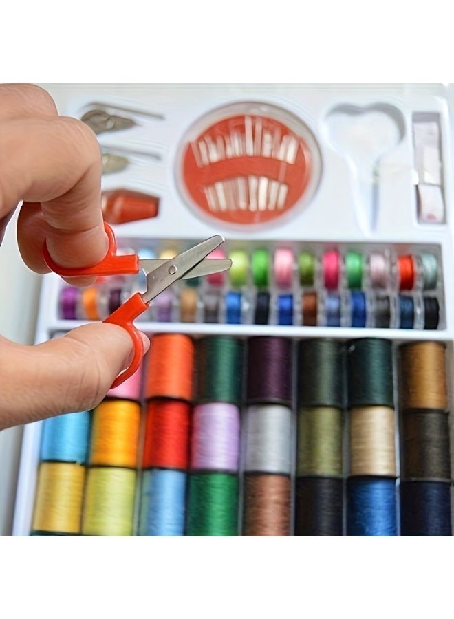 Goolsky 64-Piece Sewing Thread Set | Multi-Color Polyester Machine & Hand Sewing Threads | Complete Colorful Sewing Kit for Home, DIY & Repairs | Portable Storage Box Included - Image 3