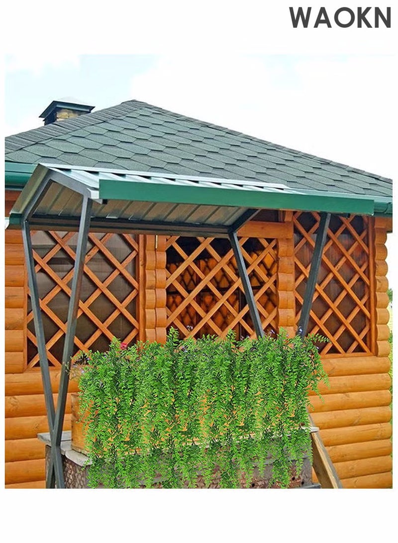 WAOKN 2-Piece Artificial Ivy Leaf Boston Fern Fake Greenery Green with Realistic Faux Leaves Eco-Friendly Fake Hanging Plant with Pot Decor for Home and Office Indoor and Outdoor Garden Shelf - Image 5