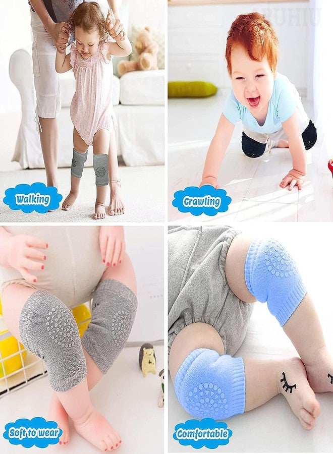 ZENITY Baby Knee Pads (2 Pairs) - Soft Anti-Slip Crawling & Walking Protectors for Toddlers, Stretchable Elbow/Knee Safety Pads-Multicolor - Image 2