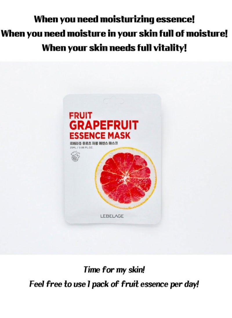 Lebelage Korean product LEBELAGE FRUIT GRAPEFRUIT ESSENCE MASK  - Image 2