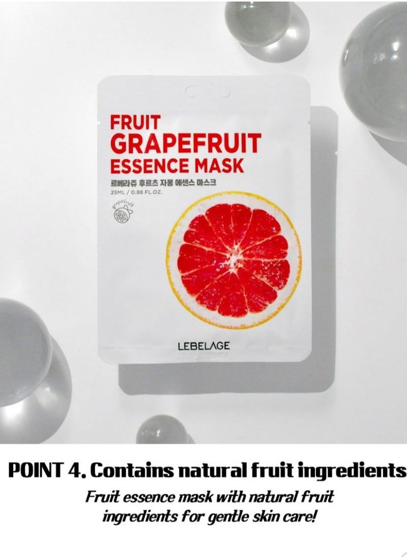 Lebelage Korean product LEBELAGE FRUIT GRAPEFRUIT ESSENCE MASK  - Image 5