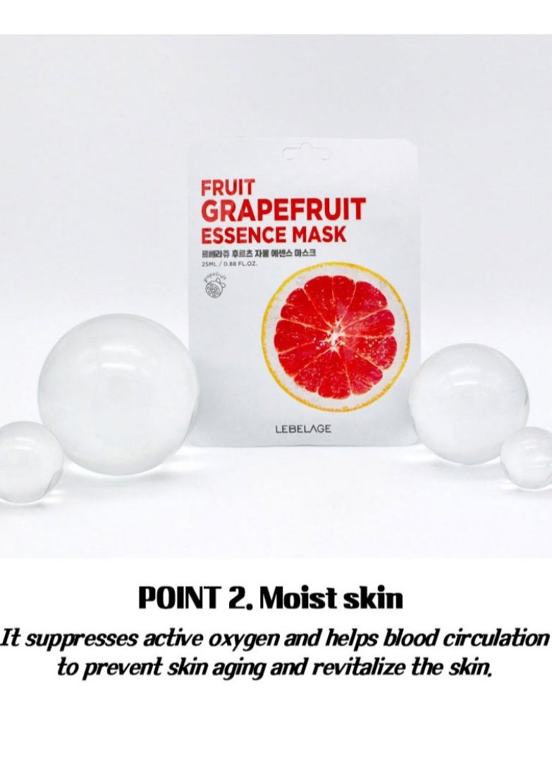 Lebelage Korean product LEBELAGE FRUIT GRAPEFRUIT ESSENCE MASK  - Image 4