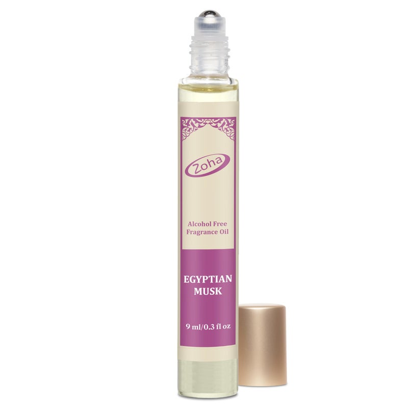 Zoha Egyptian Musk Egyptian Oil Perfume for Women and Men Alcohol Free Perfume Oil Roll On Natural Clean Travel Size Parfum 9ml Roller
