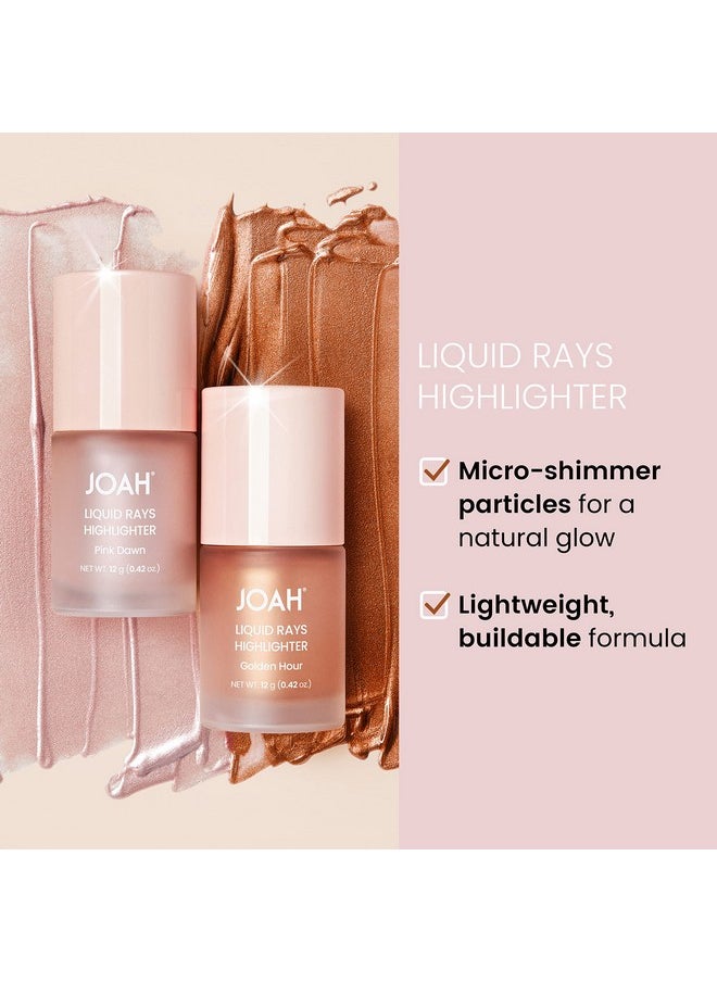 JOAH - Liquid Rays Highlighter, Highlight Stick For Face Contour & Shimmer, Glow Illuminator, Korean Makeup, Buildable, Long Lasting, Cruelty Free Formula, Easy Applicator, Golden Hour - Image 1