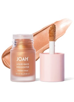 Liquid Rays Highlighter, Highlight Stick For Face Contour & Shimmer, Glow Illuminator, Korean Makeup, Buildable, Long Lasting, Cruelty Free Formula, Easy Applicator, Golden Hour