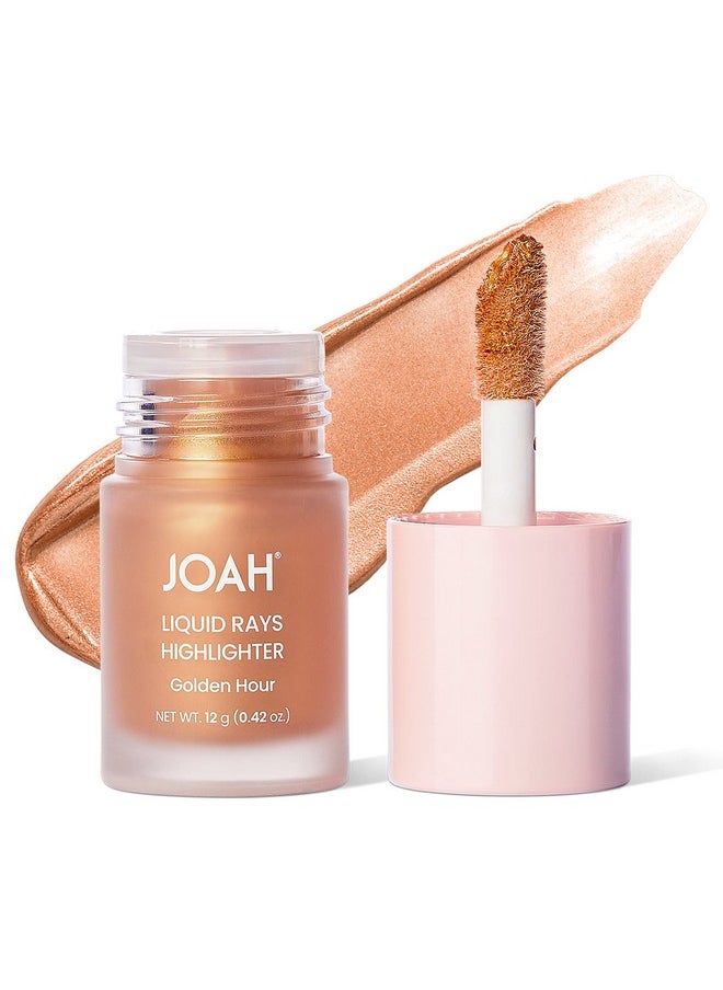 JOAH - Liquid Rays Highlighter, Highlight Stick For Face Contour & Shimmer, Glow Illuminator, Korean Makeup, Buildable, Long Lasting, Cruelty Free Formula, Easy Applicator, Golden Hour - Image 1