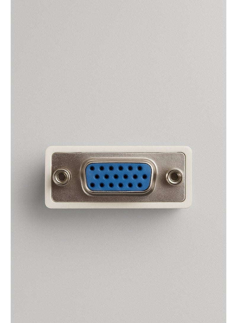 DVI 24-Pin Male to VGA 15-Pin Female Converter Adapter (White) Display Adapter for Monitor, Projector & PC - Image 3