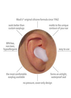 Mack's Pillow Soft Silicone Earplugs Value Pack, 6 Count  - Image 2
