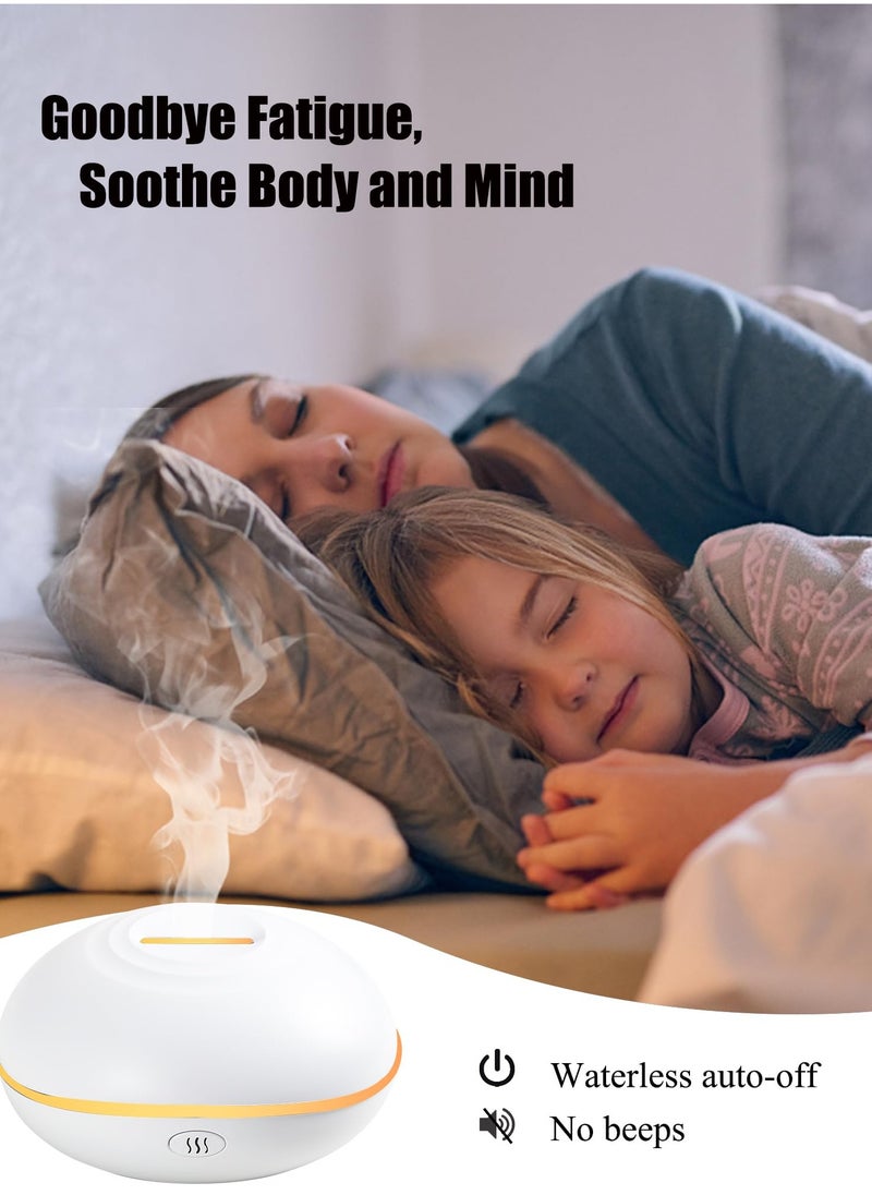 Excefore Flame Essential Oil Diffuser, Aromatherapy Essential Oil Diffuser, 200ML Ultrasonic Aromatherapy Mist Humidifier with Mute Design, Perfect for Office, Home, and Bedroom Ambiance (White)  - Image 4