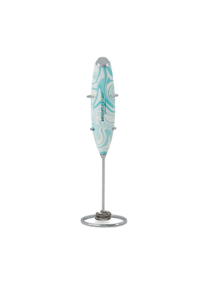 BRIGHTLY LABS - Titanium Motor-Milk Frother for Coffee is a Handheld Electric Whisk that doubles as a Milk Foamer, Mini Mixer, and Coffee Blender Ideal for preparing Frappes, Lattes, Matcha, and more, with Stand. - Image 1