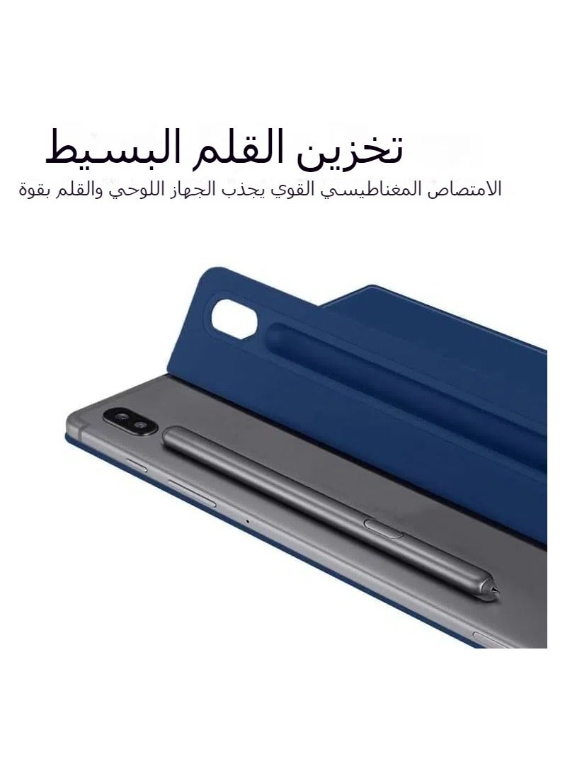 حافظة متوافقة مع سامسونج جالاكسي تاب S9 بلس مقاس 12.4 بوصة، حافظة فائقة النحافة ذكية مع فتحة لقلم، حافظة جلدية مع وظيفة نوم وإيقاظ - Image 4