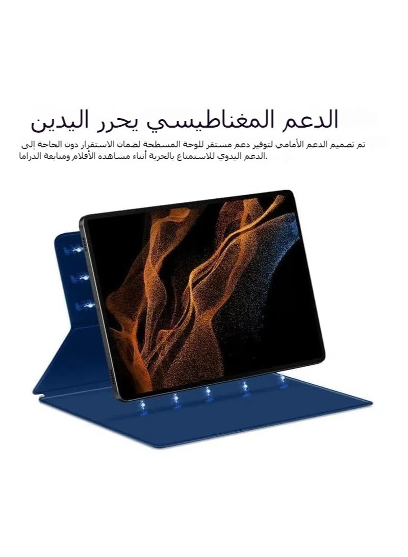 حافظة متوافقة مع سامسونج جالاكسي تاب S9 بلس مقاس 12.4 بوصة، حافظة فائقة النحافة ذكية مع فتحة لقلم، حافظة جلدية مع وظيفة نوم وإيقاظ - Image 2