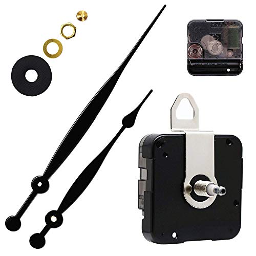 TIKROUND Quartz DIY Wall Clock Movement Mechanisms Battery Powered DIY Repair Parts Replacement with 260 mm/ 10.2 Inch Long Spade Hands,3/10 Inch Maximum Dial Thickness,29/32 Inch Total Shaft Length. - Image 1