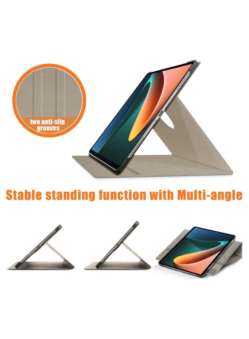 عام حافظة بديلة لـ Xiaomi Mi Pad 5 و Mi Pad 5 Pro، حافظة لوحي من جلد البولي يوريثان مع حامل قلم بحزام مرن، ووظيفة السكون والاستيقاظ التلقائي، حافظة واقية لـ Xiaomi Mi Pad 5 Pro - Image 5