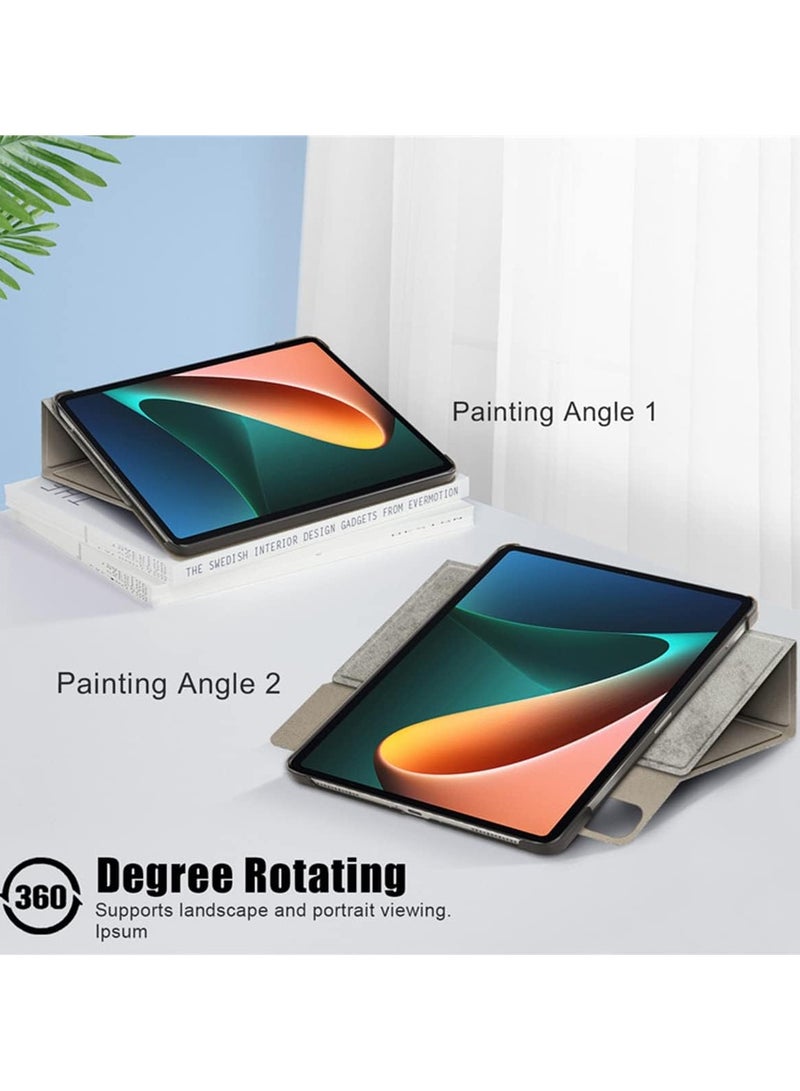 عام حافظة بديلة لـ Xiaomi Mi Pad 5 و Mi Pad 5 Pro، حافظة لوحي من جلد البولي يوريثان مع حامل قلم بحزام مرن، ووظيفة السكون والاستيقاظ التلقائي، حافظة واقية لـ Xiaomi Mi Pad 5 Pro - Image 4