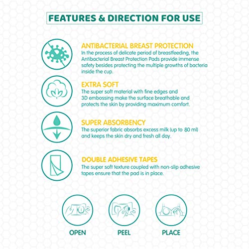 1st Step Honey Comb Lining, Super Absorbent Disposable Breast Pads Nursing Breast pad (72 Pcs Pack) - Image 3