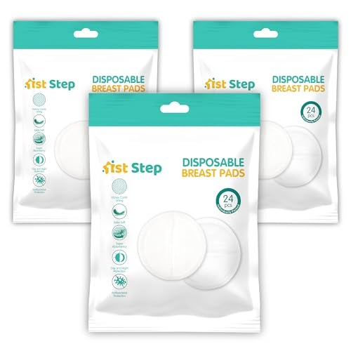 1st Step Honey Comb Lining, Super Absorbent Disposable Breast Pads Nursing Breast pad (72 Pcs Pack) - Image 1