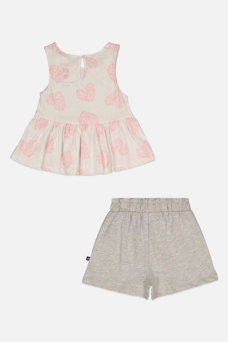 Limited Too Kids Girl 2 Pieces Graphic Print Top And Shorts, Multicolor - Image 3