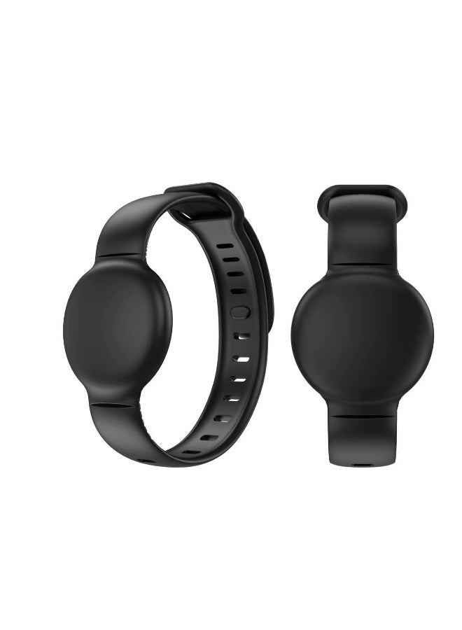 Silicone Waterproof AirTag Bracelet for AirTags, Hidden Design Wristband Case with Drop Protection, Comfortable Kids and Adult Tracker Band,(Black) - Image 3