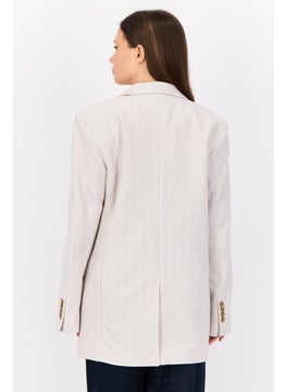 ESPRIT Women Regular Fit Yard Dye Casual Blazer, Grey  - Image 2