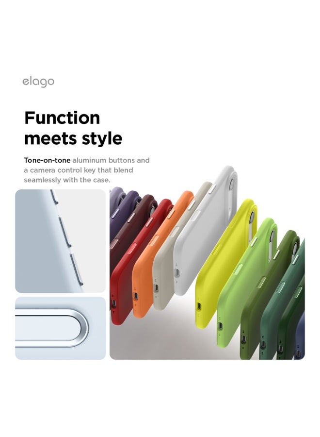 Elago Magnetic Liquid Silicone for iPhone 17 Air case cover [Camera Control Button Cover] compatible with MagSafe Shockproof - Light Blue - Image 4