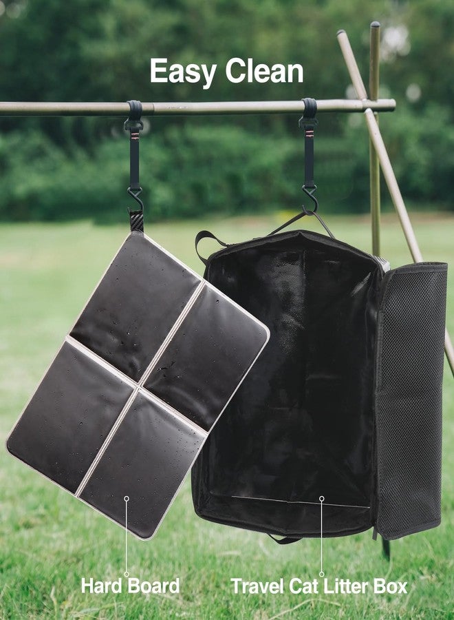 Luxtude Travel Litter Box for Cats with High Side, Collapsible/Portable with Carrying Bag, No Odor and Waterproof for Car, Road Trip, Hotel Room - Image 5