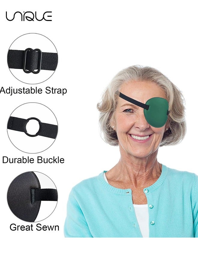 Unique 1 Pcs Eye Mask - 3D Groove Design - Adjustable Eye Mask - Amblyopia Lazy Eye Mask - For Left or Right Eye - Green  - Image 2