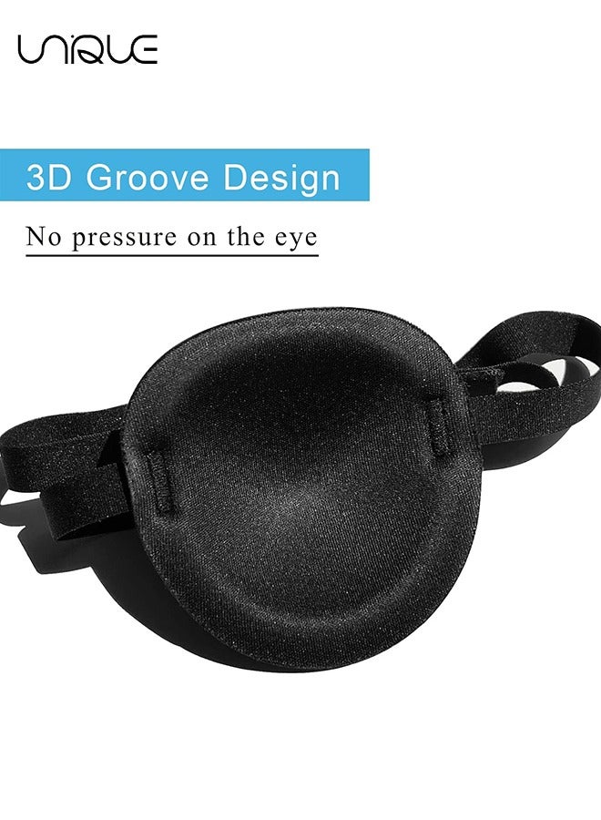 Unique 1 Pcs Eye Mask - 3D Groove Design - Adjustable Eye Mask - Amblyopia Lazy Eye Mask - For Left or Right Eye - Green  - Image 3