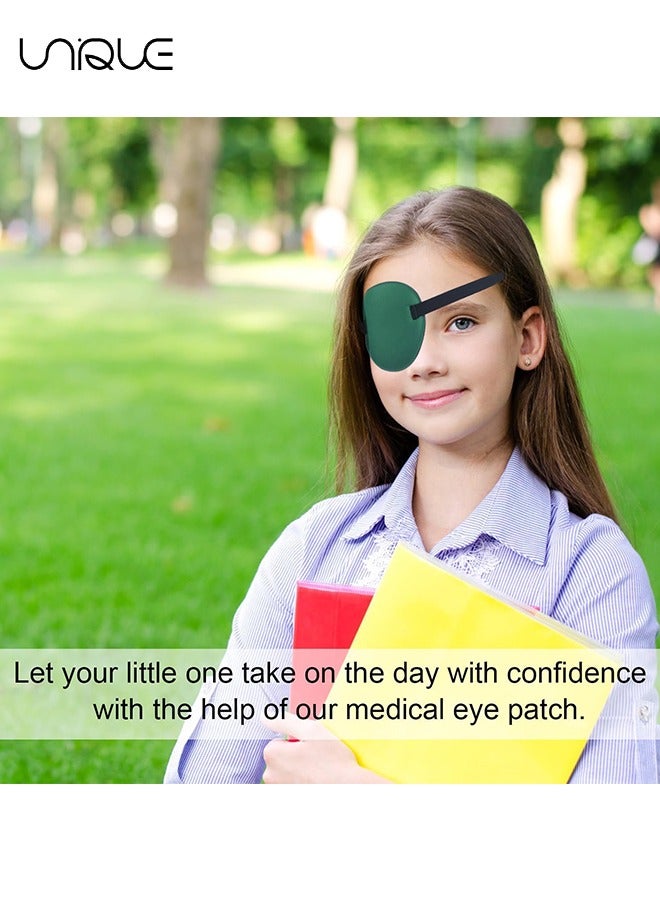 Unique 1 Pcs Eye Mask - 3D Groove Design - Adjustable Eye Mask - Amblyopia Lazy Eye Mask - For Left or Right Eye - Green  - Image 5