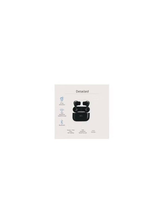 TWS  Wireless Bluetooth Earbuds Hands Free Call Hd Version Dual Core Chip Black