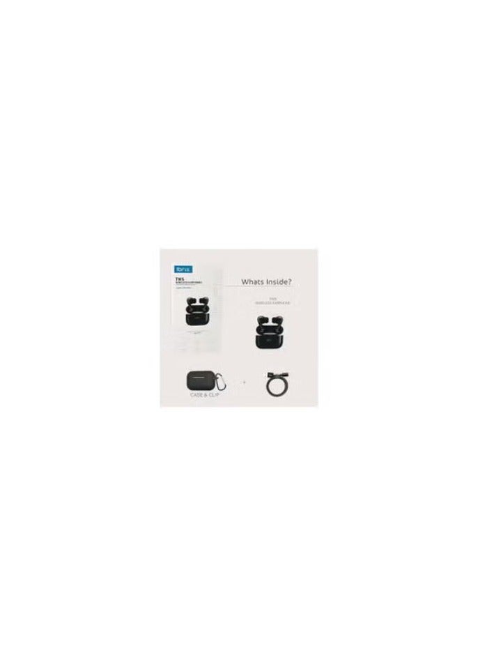 TWS  Wireless Bluetooth Earbuds Hands Free Call Hd Version Dual Core Chip Black