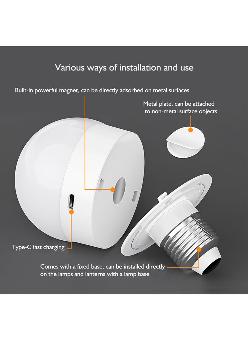 Wmlamz Wmlamz Rechargeable Smart Light Bulbs, With Remote E26/E27 LED Emergency Lightbulbs RGBCW Color With Timer Dimmable For Wall Wireless Sconce  - Image 5