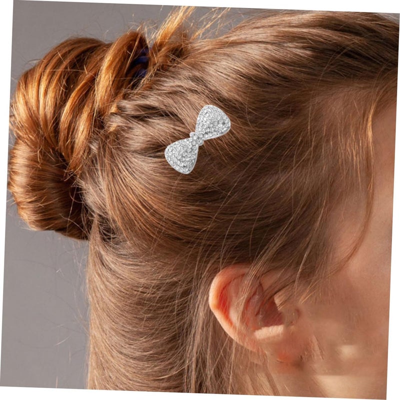 FAVOMOTO 2pcs Rhinestone Bow Hair Clips Bridal Hair Barrettes Alloy Crystal Bowknot Alligator Clips Wedding Accessories for Women - Image 5