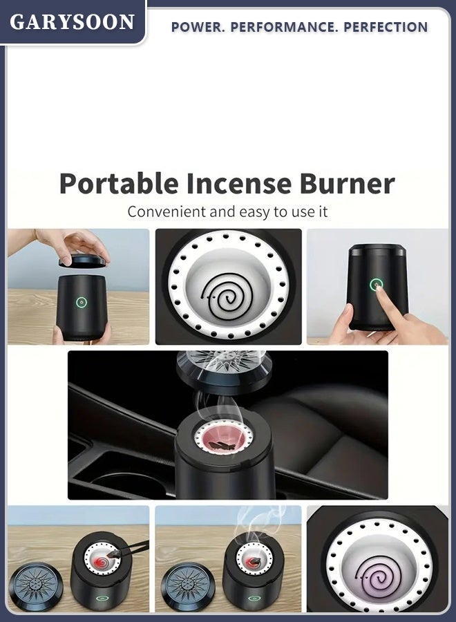 Garysoon Portable Mini Metal Aromatherapy Incense Burner – USB Powered Charcoal Burner with Overheat Protection - Image 5