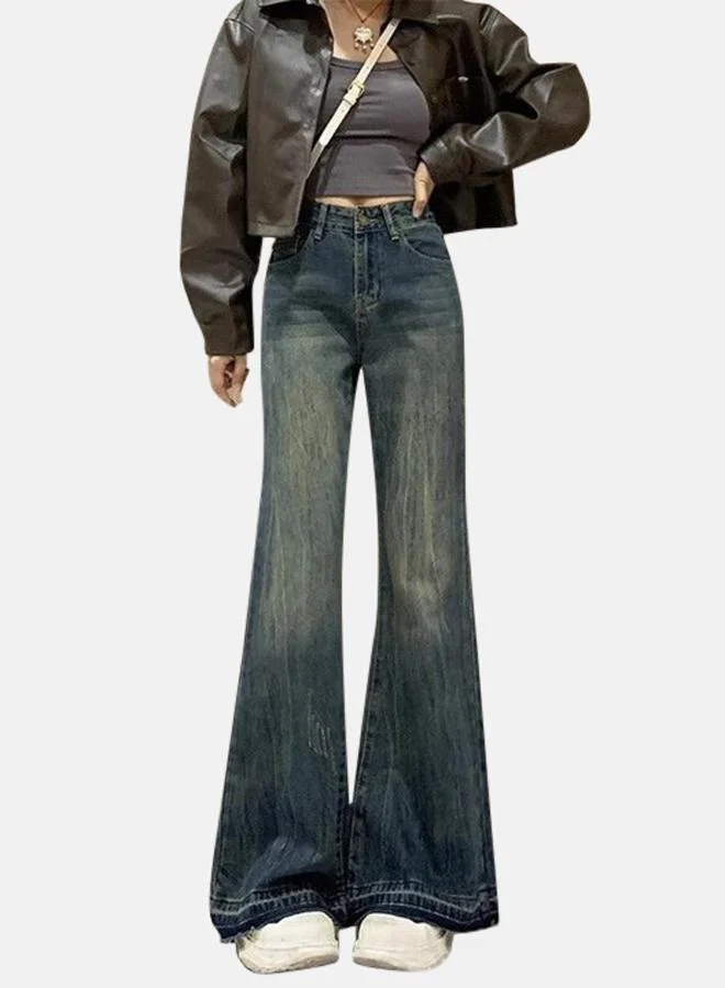 YUNIQEE Blue Cotton Slim Fit High-Rise Jeans