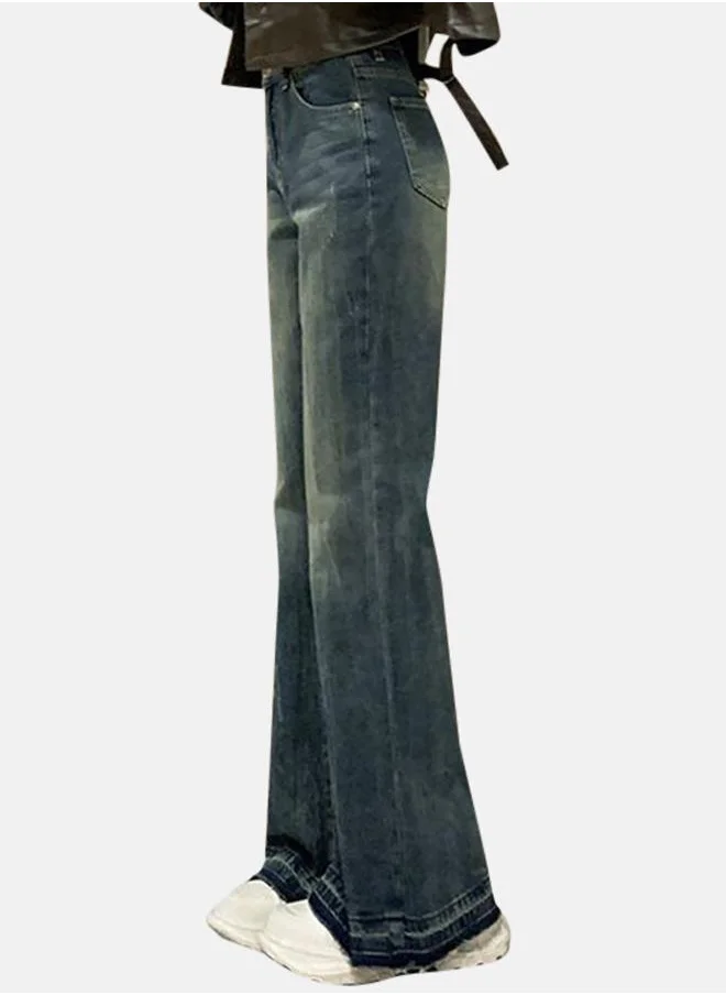YUNIQEE Blue Cotton Slim Fit High-Rise Jeans