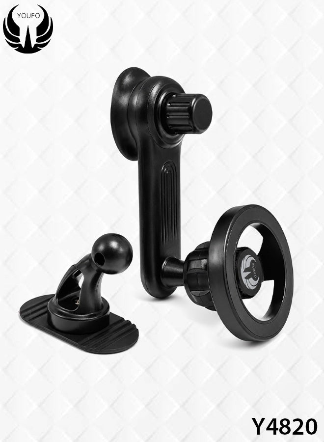 YOUFO Magnetic Car Air Vent Phone Holder Y4820 Strong Magnetic Adsorption Bracket 360 Degree Rotation Dashboard Suction Mount Universal Mobile Holder Secure Grip Stable Design ERPCY4820 - Image 1