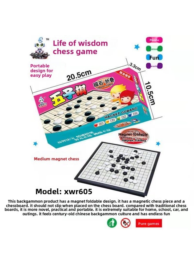 Foldable Magnet Chess Chess Flying Chess Gobang Checkers Children's Puzzle Toys For Primary School Students