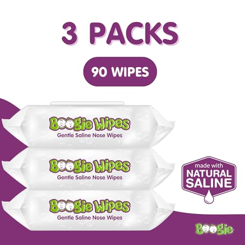 BOOGIE WIPES Unscented Saline Nose Wipes (Pack of 3) -30 Count - Image 2