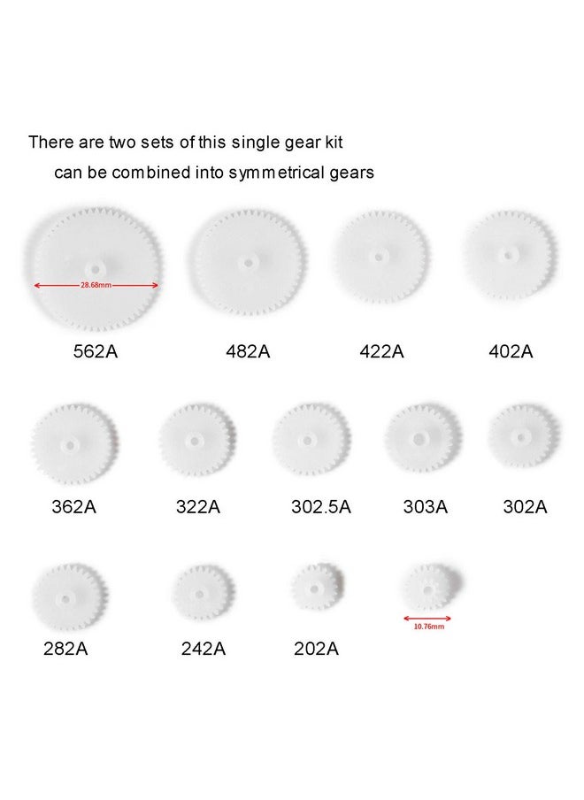 ALAMSCN - 50 Pcs Plastic Gear Kit Spindle Worm Single Gears Set Shaft For Toy Motor Aircraft Car Robot Diy Kits 2Mm/2.3Mm/3Mm/3.17Mm/4Mm - Image 1
