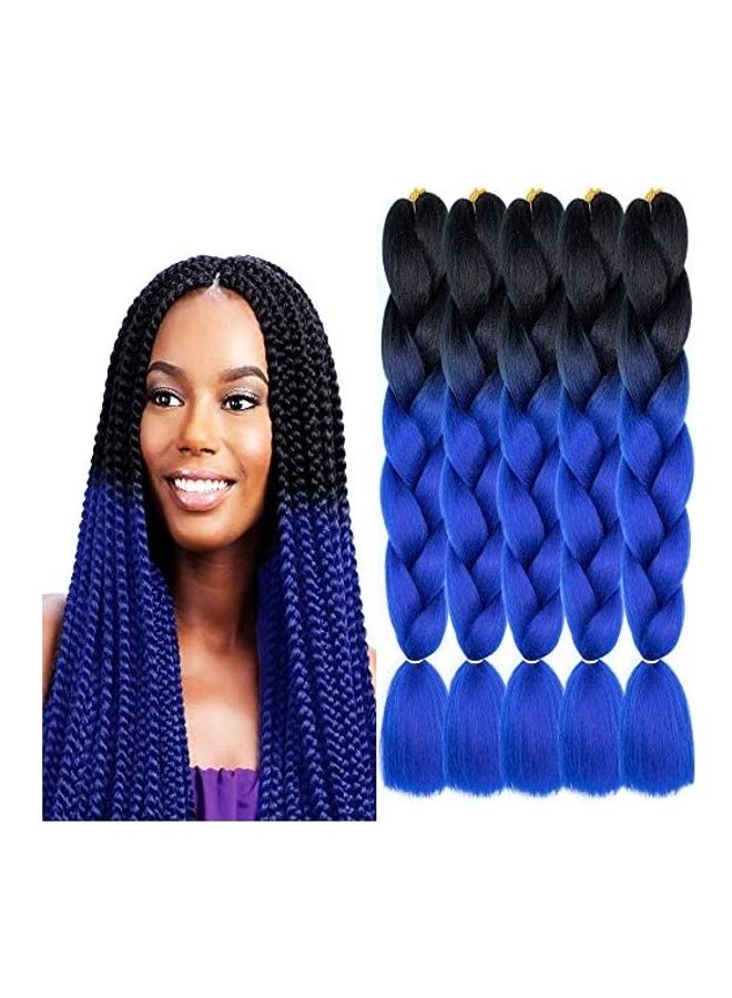 NIBEMINENT 5 Pieces/Lot Jumbo Braiding Hair Extensions Multicolour 18inch