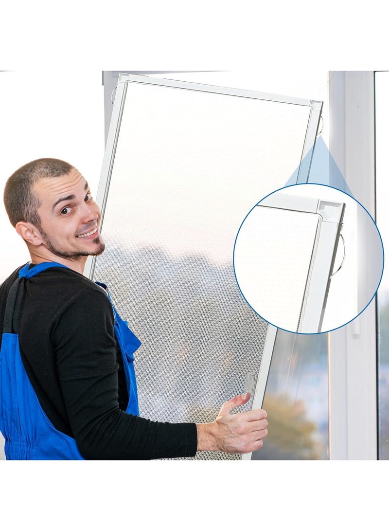 SOLARAE Corner Mount Flat Window Spring, 60 Pcs Corner Mount Flat Window Spring Stainless Steel Window Screen Clips, Holds Window Screens Into Sliding Aluminum Channels - Image 5