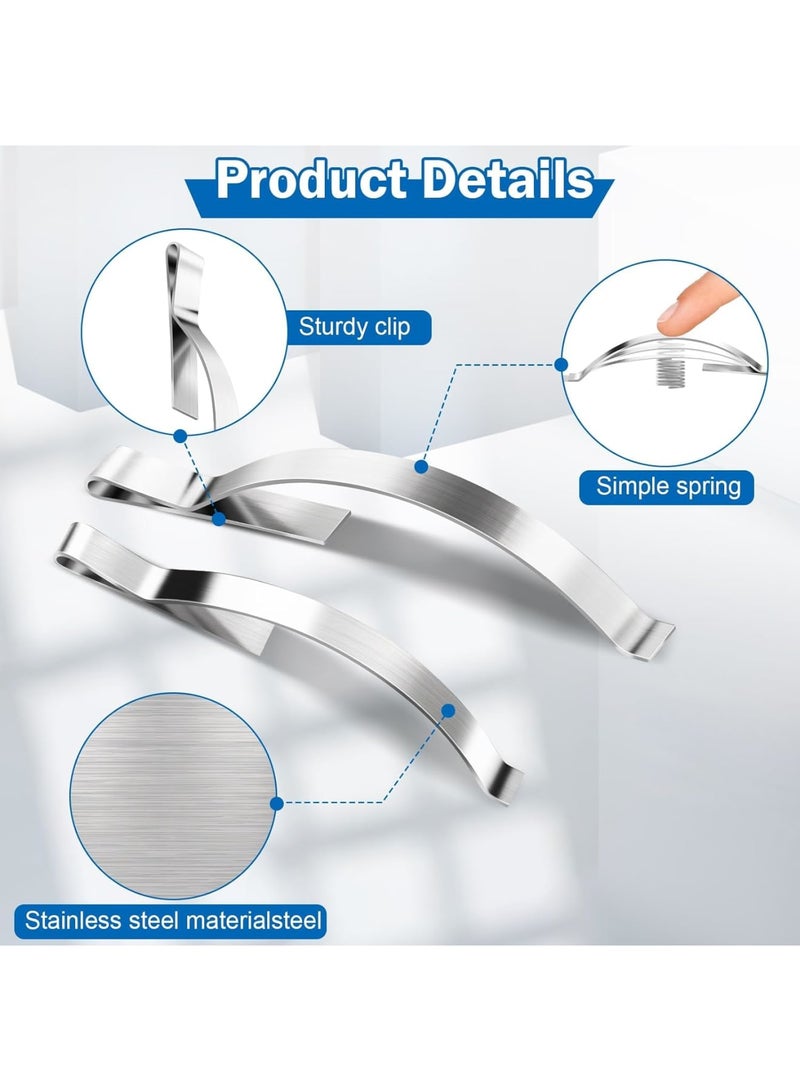SOLARAE Corner Mount Flat Window Spring, 60 Pcs Corner Mount Flat Window Spring Stainless Steel Window Screen Clips, Holds Window Screens Into Sliding Aluminum Channels - Image 2