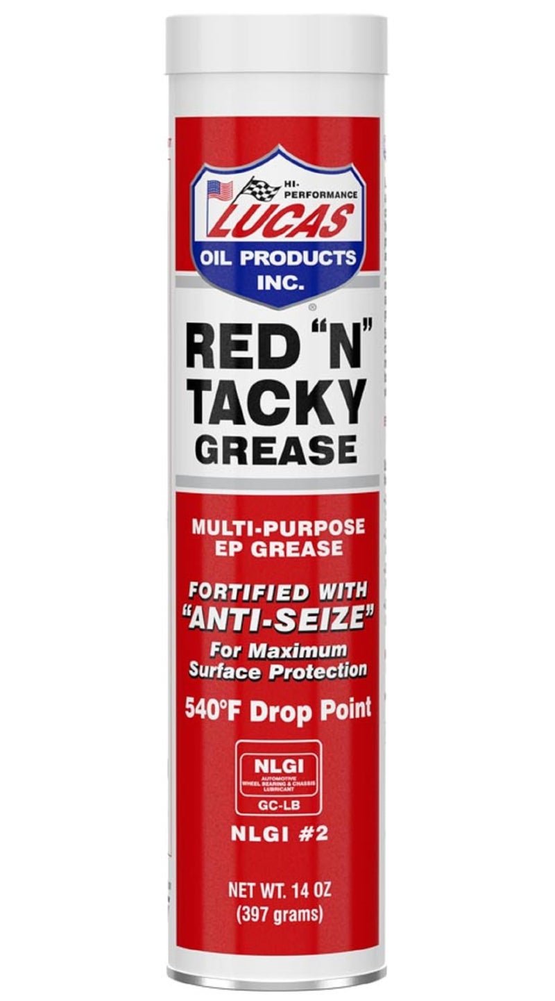 Lucas Oil 10005 Red 'N' Tacky Grease - 14 Ounce - Image 1