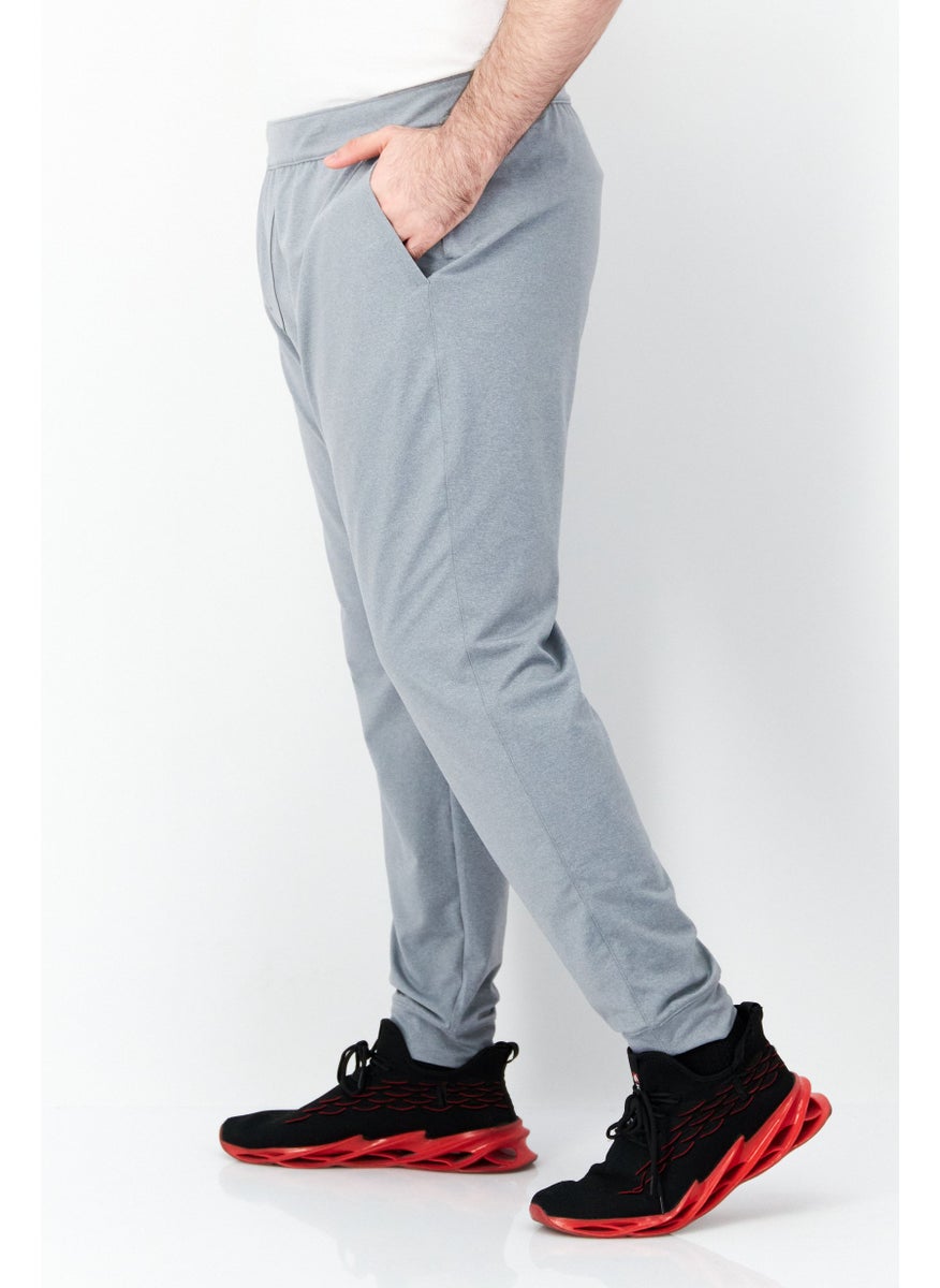 Fourlaps - Men Heather Pull On Sweatpants, Heather Grey - Image 1